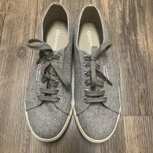 Superga Gray Platform Sneakers